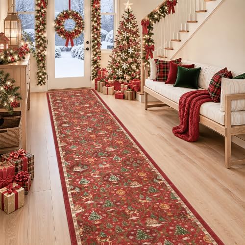 Christmas 2x12 Runner Rugs for Hallway - Image 3
