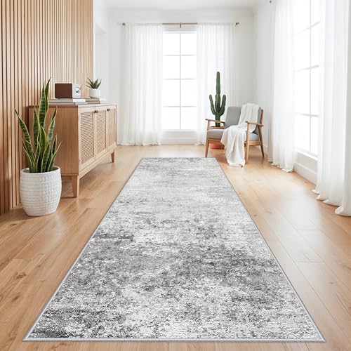 RUUGME 3x10 Washable Runner Rug: Abstract Durable Kitchen Runners Non-Slip - Image 2