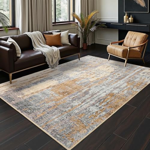 Toneed 4x6 Washable Non Slip Abstract Area Rugs by Toneed