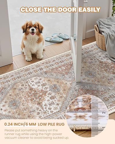3x18 Long Runner Rugs for Hallway Vintage Washable Rug - Image 6