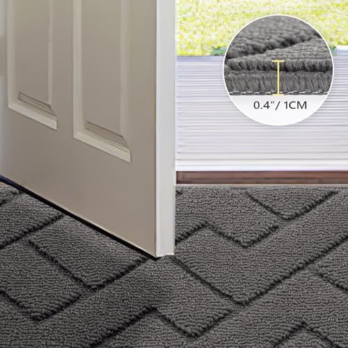 hicorfe Door mat Indoor Entrance, Dirt Trapper Door Mat, Non-Slip Welcome mat - Image 4