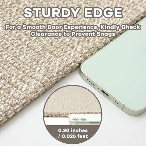 EARTHALL Washable Runner Rug, Non Slip Hallway Runner, 3x16 Ft, Sand/Beige - Image 2