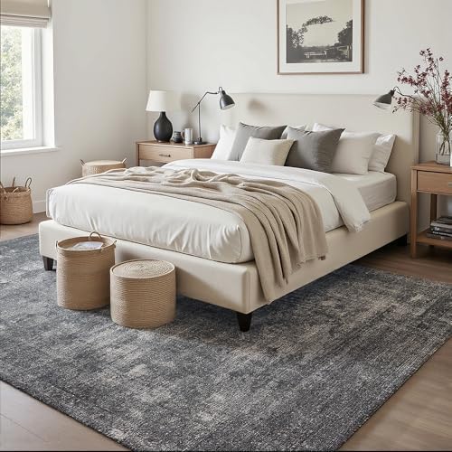5x7 Light Grey Washable Area Rug - Image 2