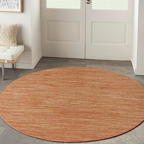 Nourison Home Nourison Essentials Rust 4' x Round Area Rug by NourisonHome