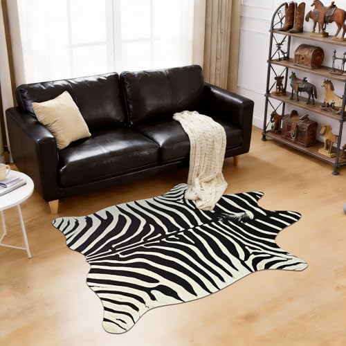 BENRON Small Zebra Rug, Animal Print Rug - Image 3