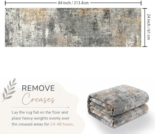 Hallway Washable Runner Rug 2x7 Non Slip Carpet Runner - Image 2