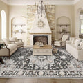 Large 9x12 Area Rug: Soft Non-Slip Rug Vintage Distressed Indoor Accent Rug by TOPRUUG