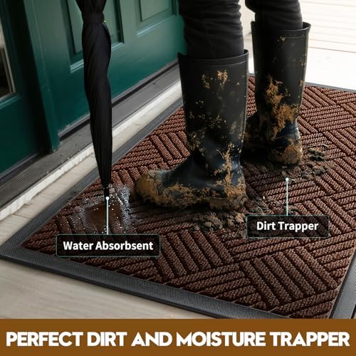 Front Door Mat, Heavy Duty Non-Slip Doormat 31.5"x20" - Image 2
