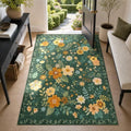 JOLLYVOGUE Floral Area Rug 3x5, Washable Rug by JOLLYVOGUE