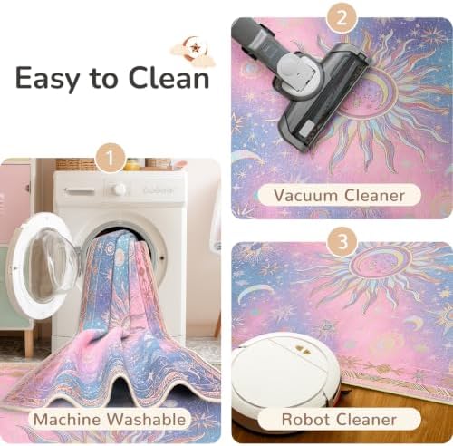 Vacuum-Friendly, 5x7 Washable Area Rug - Image 6