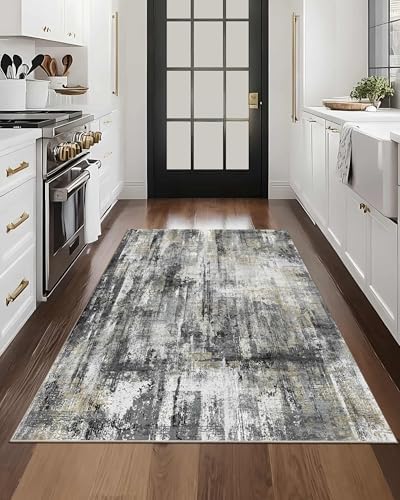 3x5 Washable Rug Abstract Carpet - Image 3