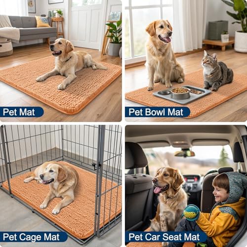 Smiry Dog Door Mat for Muddy Paws 47x24, Absorbs Moisture and Dirt Doormat - Image 6
