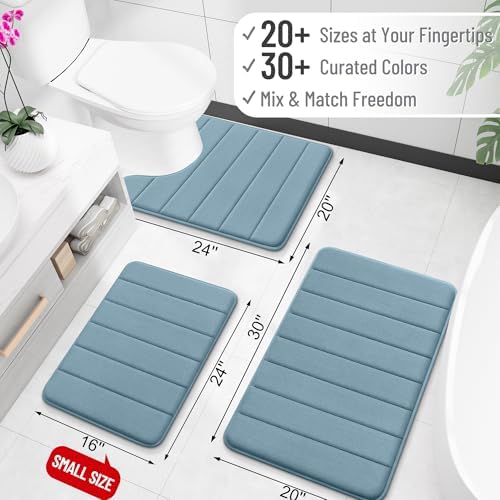 OLANLY Memory Foam Long Bathroom Rugs Runner 47x20, Super Soft Absorbent - Image 2