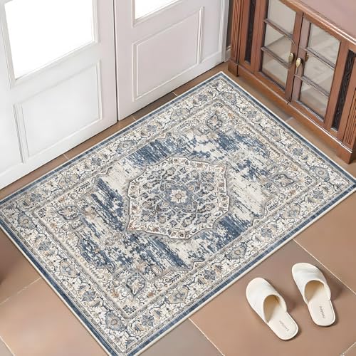 Washable Area Rugs 2x3 Entryway: Soft Ultra Thin Low Pile Mat Machine Washable - Image 3