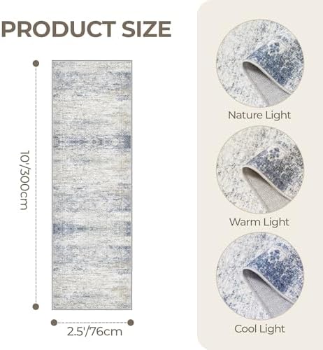 2'6 x 10' Runner Rug Non Slip, Washable Kitchen Rugs - Image 2