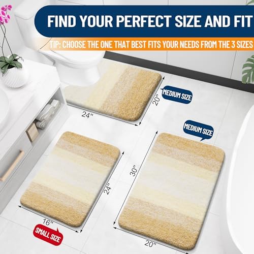 OLANLY Bathroom Runner Rug 45x27, Extra Soft Absorbent Microfiber Bath Rugs - Image 2