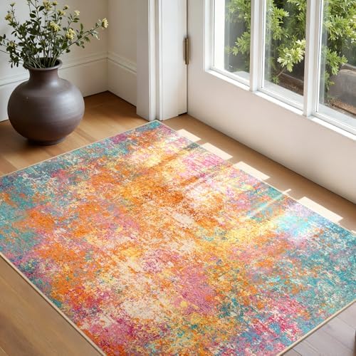 RELEANY Washable 3'x5' Abstract Area Rug - Image 3