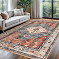 KOZYFLY Boho Area Rug 6x9 Ft Thin Rugs by KOZYFLY