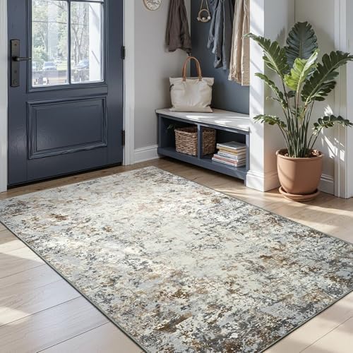 Toneed 4x6 Washable Area Rugs for Bedroom Living Room - Image 4