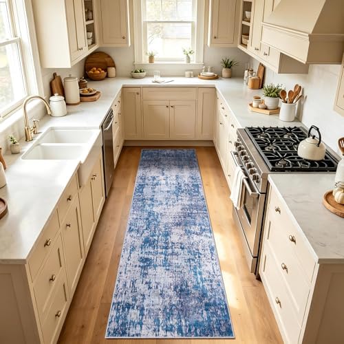 2'6x8 Runner Rug Washable Rug Vintage Abstract Hallway Runner Non-Slip Soft Low by Unknown