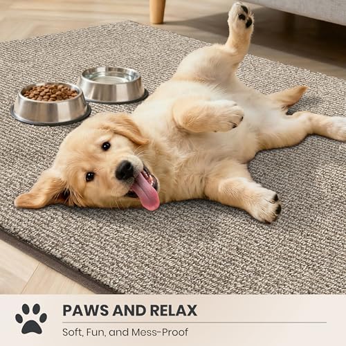 PURRUGS Hallway Runner Rug, Heathered Beige - Image 3