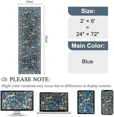 DUKINO 2x6 Runner Rug, Washable Animal Kitchen Rugs Non Slip - Image 2
