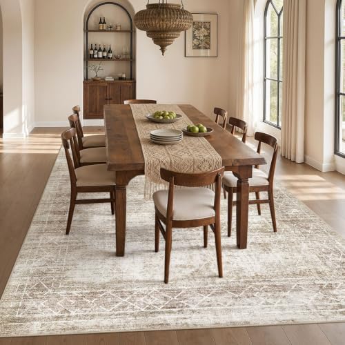 cotiled Boho 10x14 Area Rug for Living Room: Large Moroccan Washable Rug - Image 5
