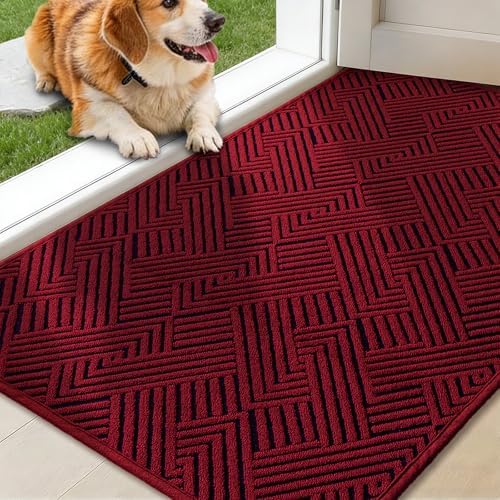 YIHOUSE Dirt Trapper Door Mat 24" x 36", Non-Slip Washable Entrance Mat by YIHOUSE