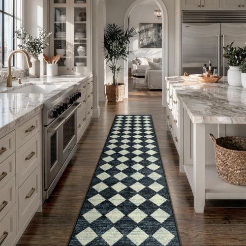 Lahome Zelie Checkered Washable Rug Runners - Image 4