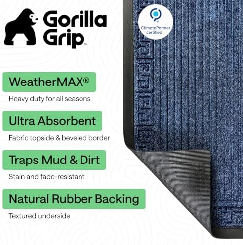 GORILLA GRIP WeatherMAX Door Mat, Indoor Outdoor - Image 2
