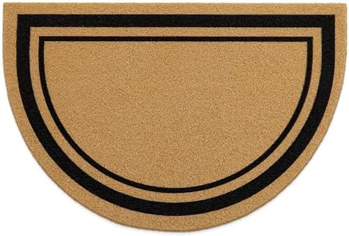 OLANLY Half Circle Door Mat 35x23, Low Profile Doormat by OLANLY