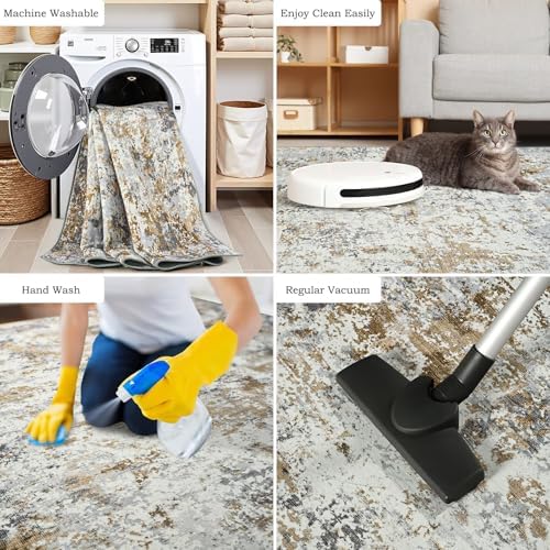 Toneed 4x6 Washable Area Rugs for Bedroom Living Room - Image 7