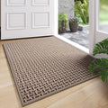 YDKGL Front Door Mat Indoor Entrance Non Slip Entry Mat Large Brown 31"x47" by YDKGL