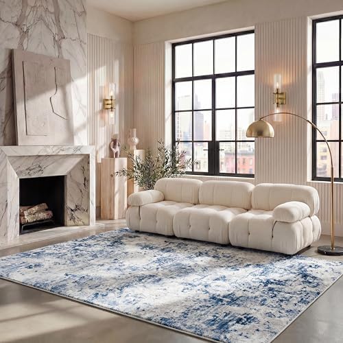 SAFAVIEH Amelia Area Rug 6'x9', Modern Navy & Grey ALA705N by Unknown