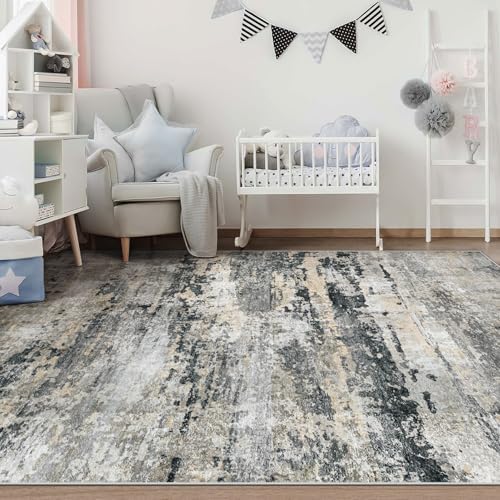 pmtsns Area Rugs 6x9 for Living Room: Washable Rug Modern Abstract Neutral Soft - Image 6