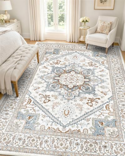 OLANLY 5x8 Washable Area Rug, Soft Non Slip Carpet by OLANLY
