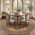 RELEANY Washable Area Rug, Round 7ft by RELEANY