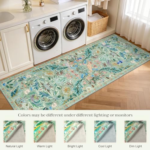 nesrt 2.6'x 8' Bird Runners for Hallway Kitchen Rug Non Slip, Long Washable - Image 5