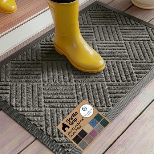 GORILLA GRIP WeatherMAX Door Mat, Indoor Outdoor Use by GorillaGrip