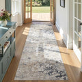 DMOYEST Washable Runner Rug for Hallway: 3x8 Neutral Modern Abstract Low Pile by DMOYEST