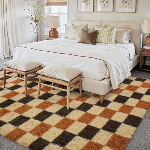 PureCozy Soft Shag Rug 5x7 for Living Room High Pile Non-Slip Fluffy Carpet - Image 4