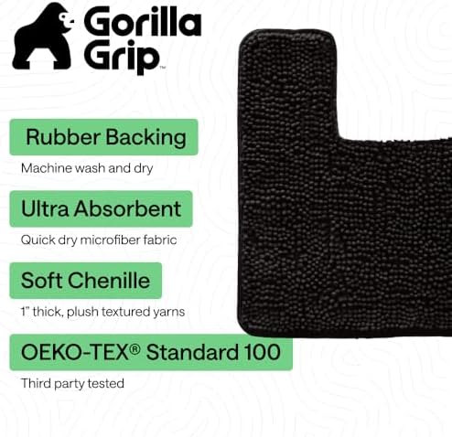GORILLA GRIP Chenille Bath Rug Mat - Image 3
