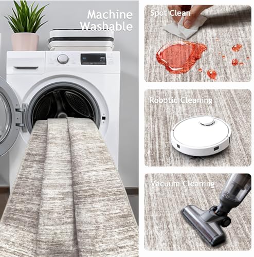 2x5 Washable Runner Rugs，Modern Abstract Rug Runner, Ultra-Thin Kitchen Runner - Image 3