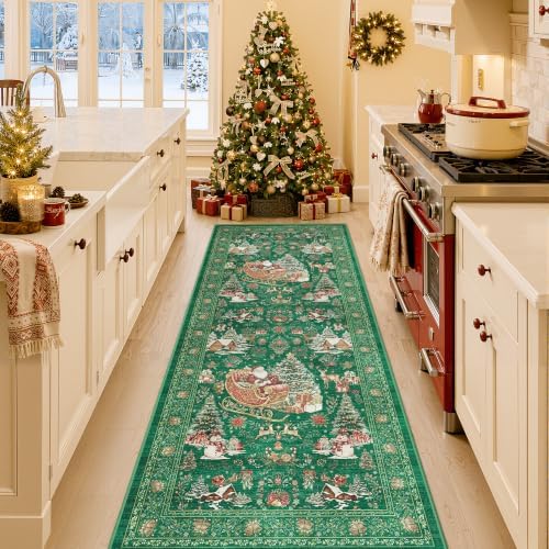 Christmas Kitchen Rugs 2x6 Runner Rug Washable Rugs by Restydon