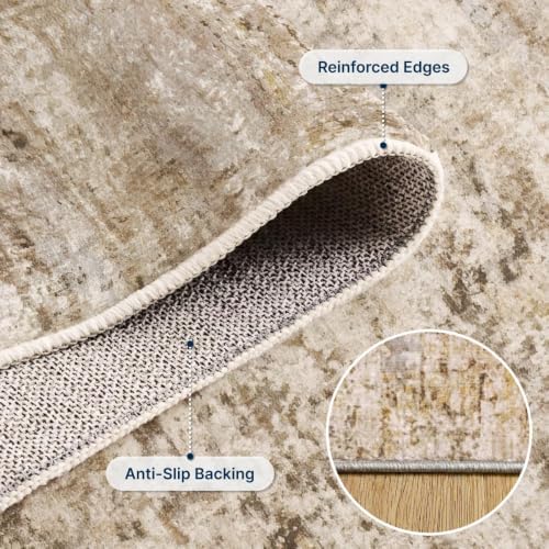2x3 Area Rug Washable Abstract: Non Slip Throw Rugs - Image 6