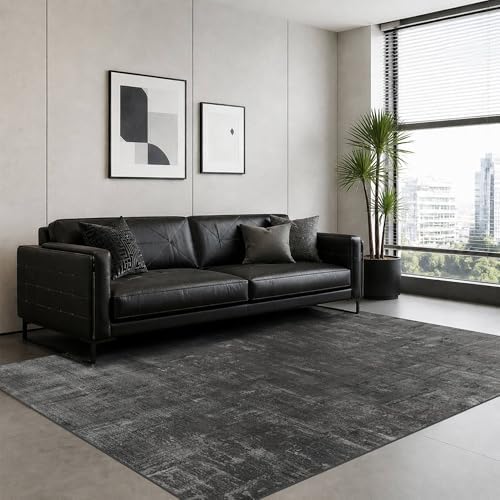 Washable 4x6 Rug Modern Abstract Area Rug by LatteFog