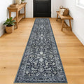 KILOCOCO Runner for Hallway 2x12 ft Washable Runner Non-Slip Rug, Midnight Navy by Kilococo