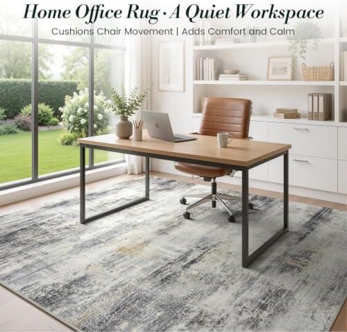 8x10 Area Rug for Living Room, Light Grey Ivory - Image 4