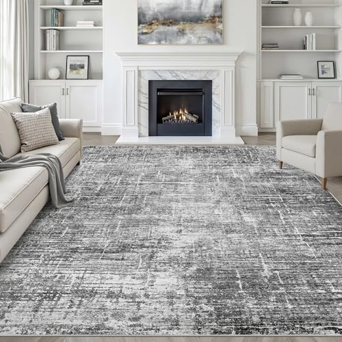 LOONGRUG 9x12 Area Rug Washable Neutral Modern Rug by LOONGRUG