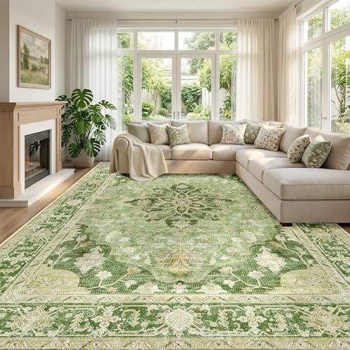 RELEANY Washable Area Rug, Large 10'x14' by RELEANY